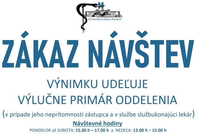 Nsp Prievidza zakaz navstev