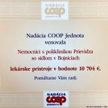 Nadácia COOP Jednota podporila nemocnicu modernou technikou